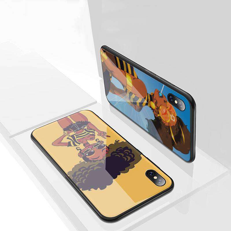 1Pc Mixed Color For iPhone 12 Pro African Girls Phone Case