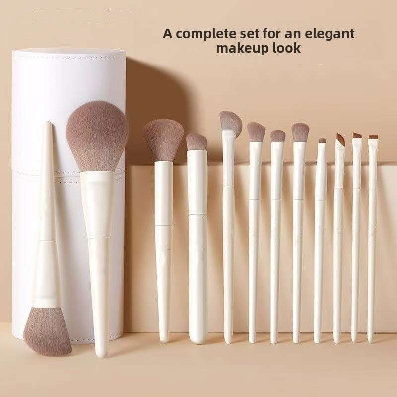 Makeup Brush Set Color Large Cloud Porcelain 12 Brush Set