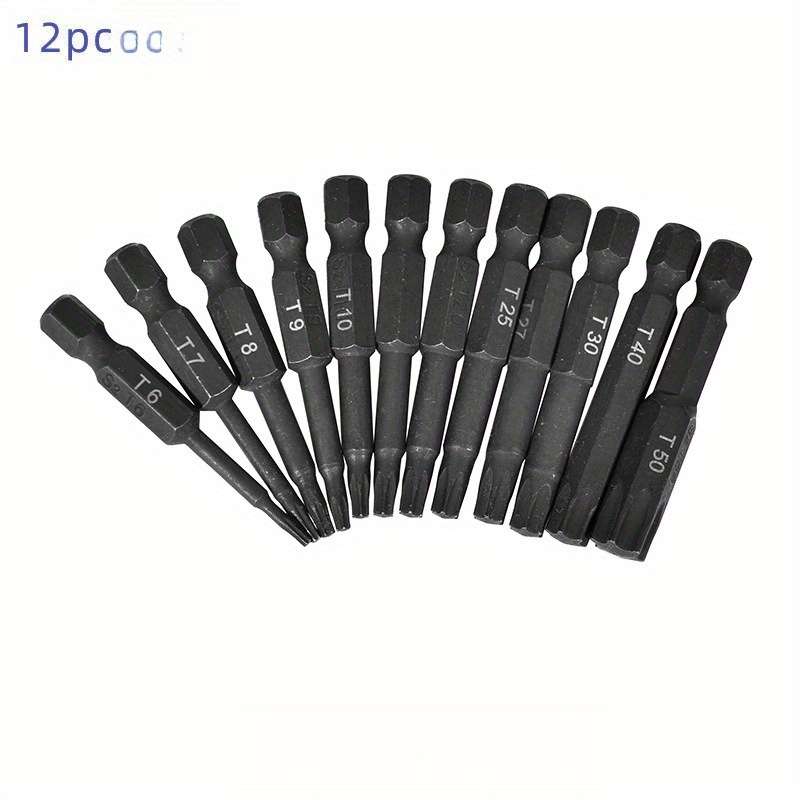 Screwdriver Bit Tool Set Size Black Quantity 12Pcs