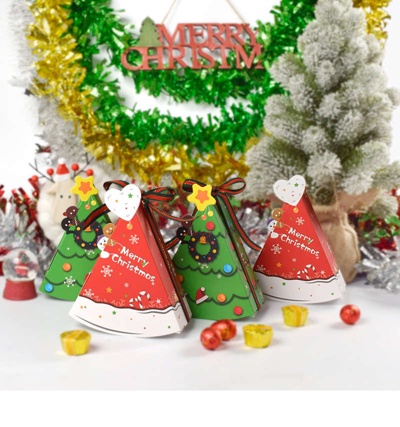 Christmas Gift Boxes Color Green-6Pcs