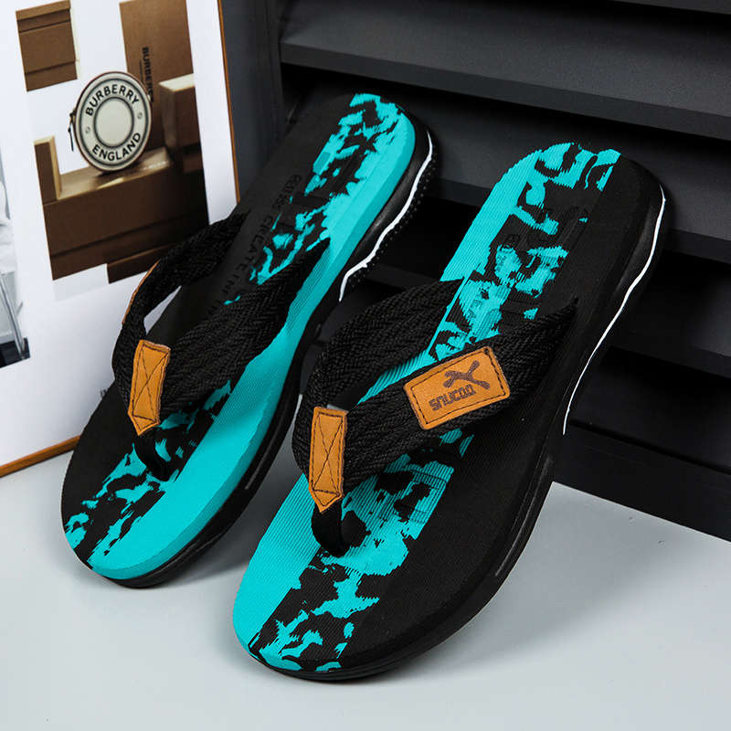 Men Slippers Summer Style Blue Size Uk 7.5