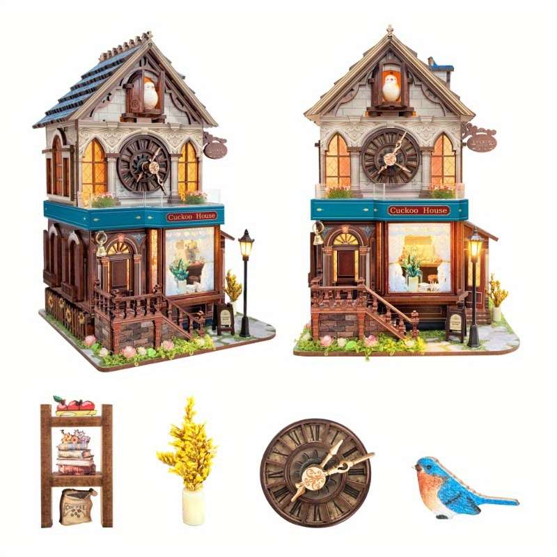 3D Building Model Puzzle Set Color Mixed Color