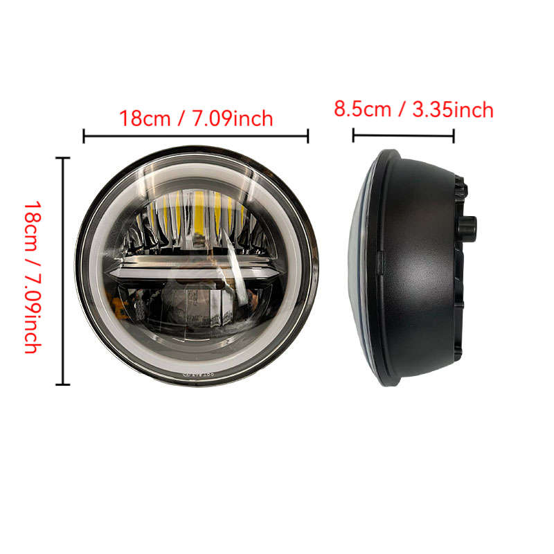 Car Lights Items 7Inch Straight Full Circle 1 Piece
