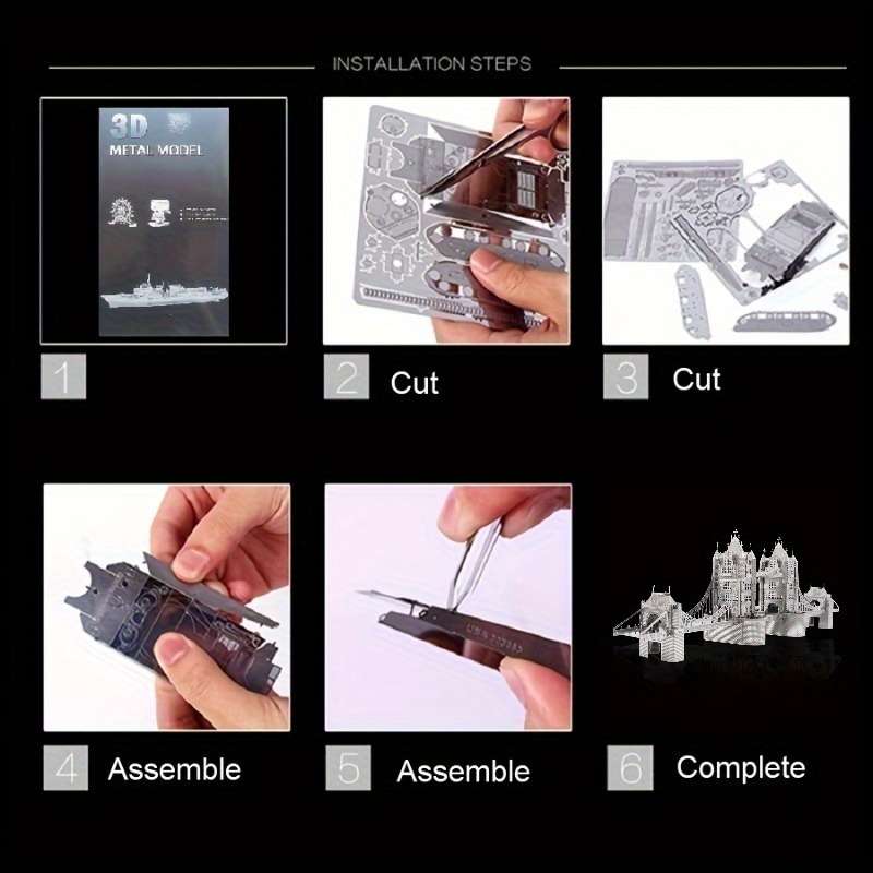 3D Building Model Puzzle Set Model 1 Set
