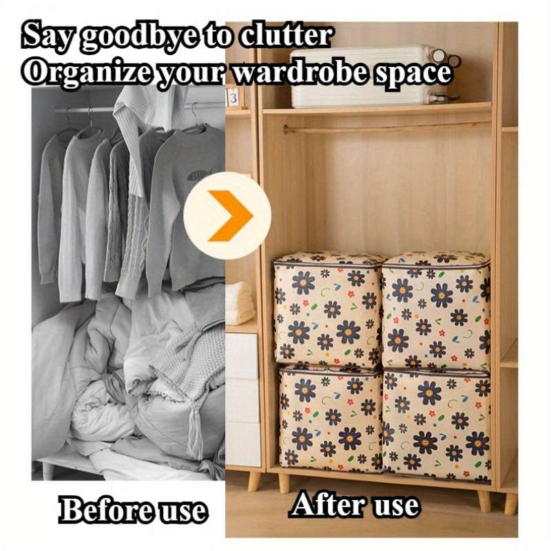 Storage Bag Style 2Pcs Flower