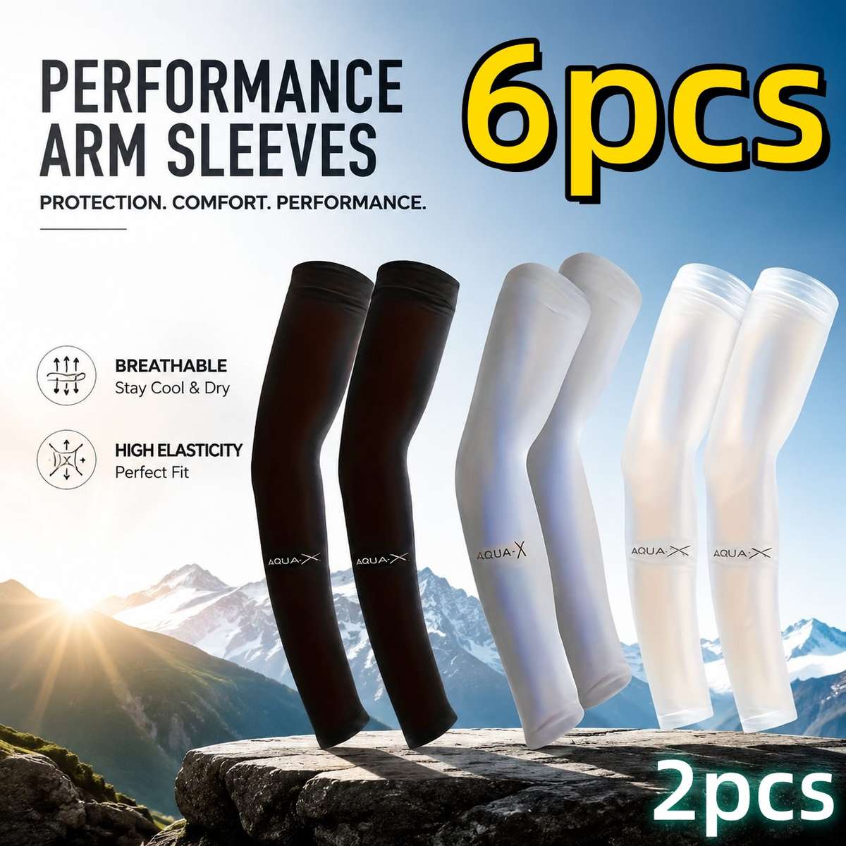 Sunscreen Sleeves Color Mix Colors Quantity 2Pcs