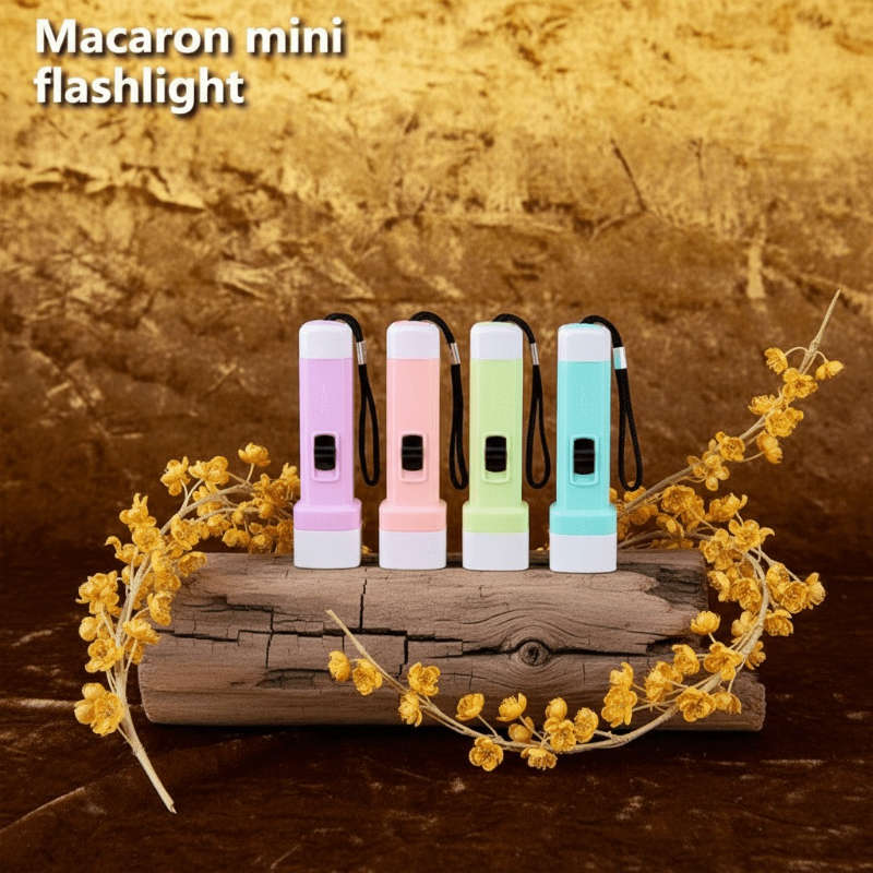 Durable 1Pc Macaron Flashlight Cute Portable Led Torch Professional Reliable