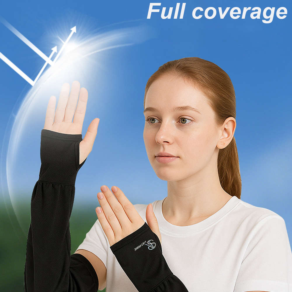 Sunscreen Sleeves Color 2Pcs White