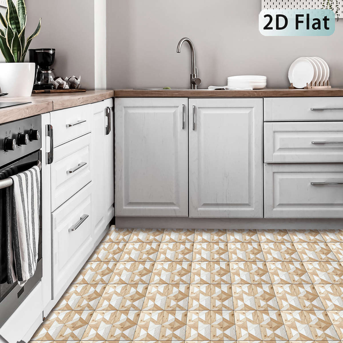 Self Adhesive Floor Stickers 30.0Cm X 30.0Cm X 12 Pieces