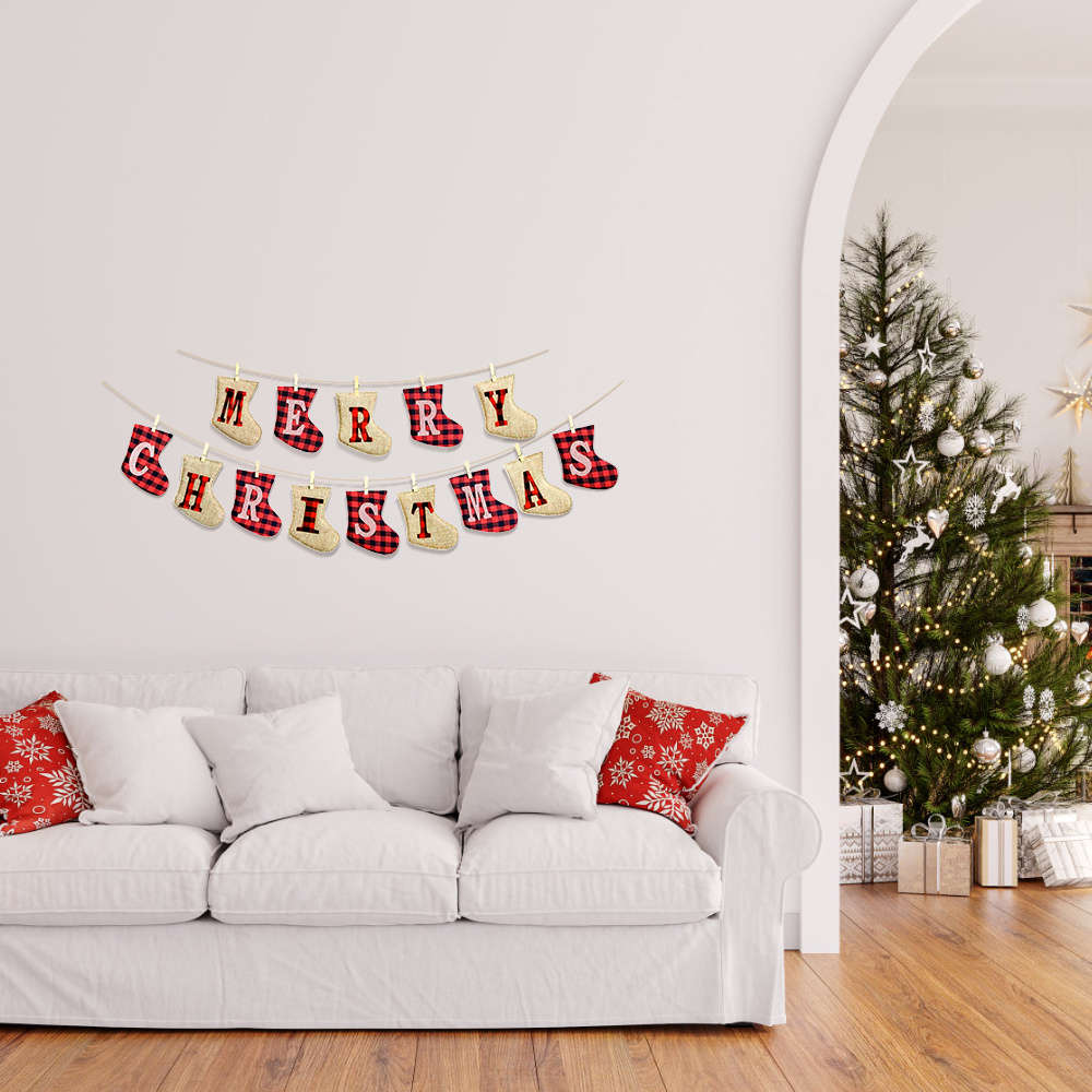 Christmas Decorations Style Merry Christams  Facing Left