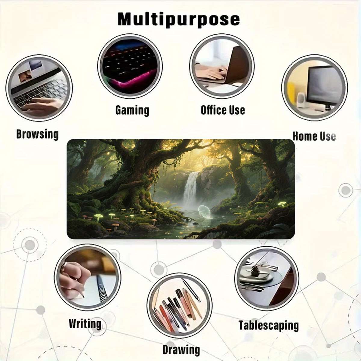 Mouse Pad Size 27.5 X 11.8 Inches 70 X 30 Cm