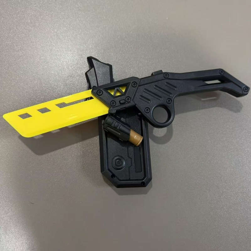 Toy Gun Color Black And Yellow 2 Shells  10 Bullets