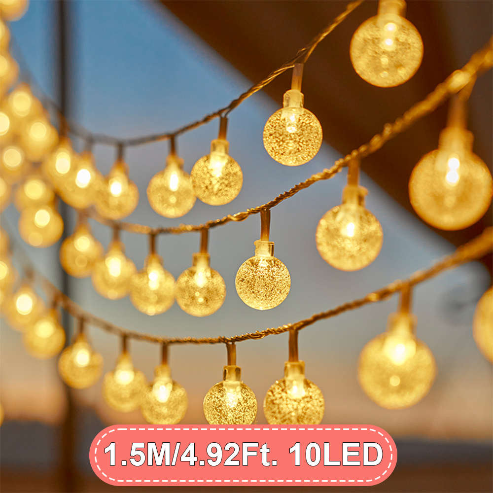 10 Led Crystal Ball Bubble String 6M