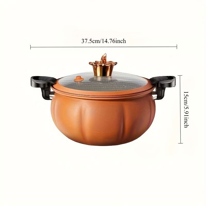 2-Piece Pumpkin-Shaped Aluminum Cookware Set