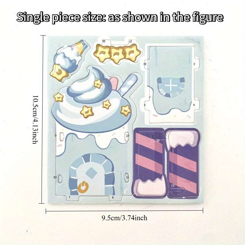 3D Building Model Puzzle Set Model Random Quantity 4 Pcs