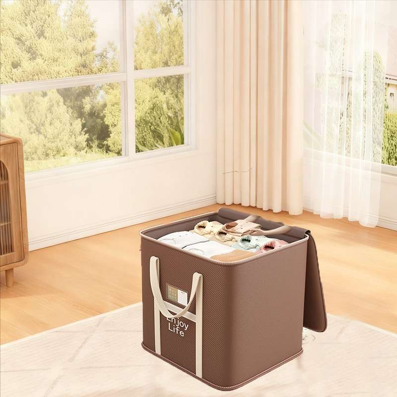 2Pcs Multifunctional Foldable Moving Bag Storage Brown 2 Pcs Size L Xl