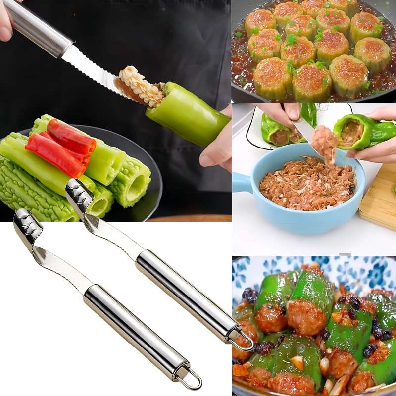1 Stainless Steel Pepper And Vegetable Coreer