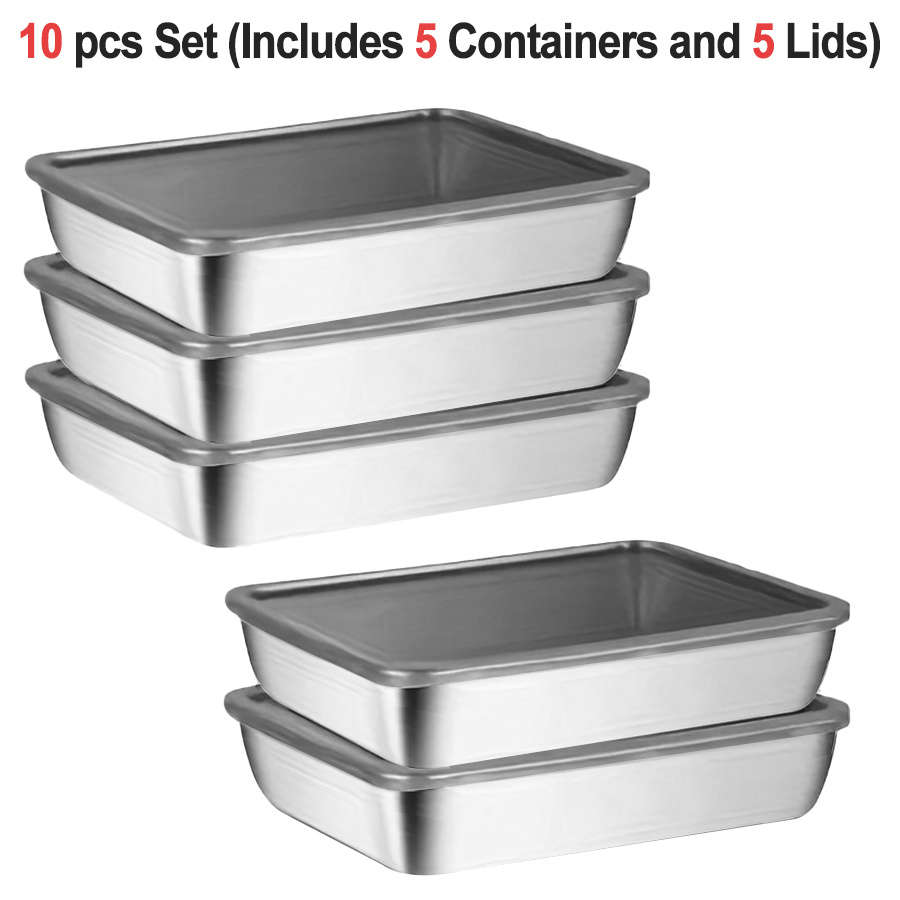 Antibacterial Box 10 Pcs Set5 Black Lids5 Boxs