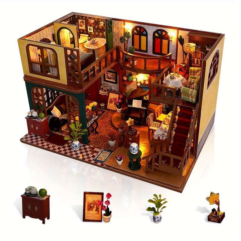 3D House Puzzle Model Color Style1