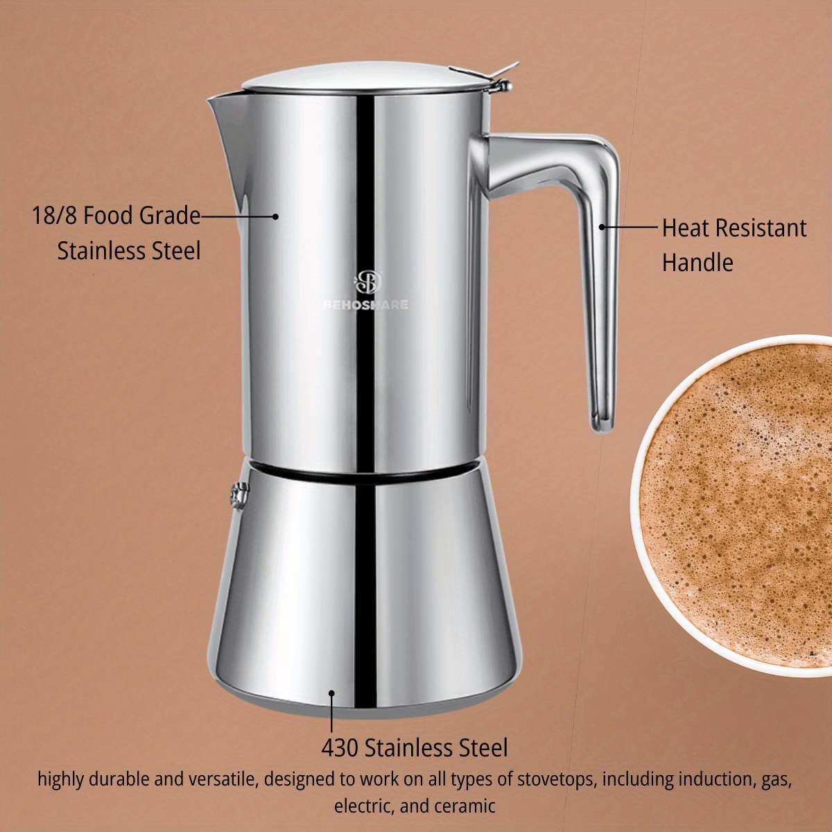 Coffee Machine Color Silvery Capacity6 Cups300Ml10Oz