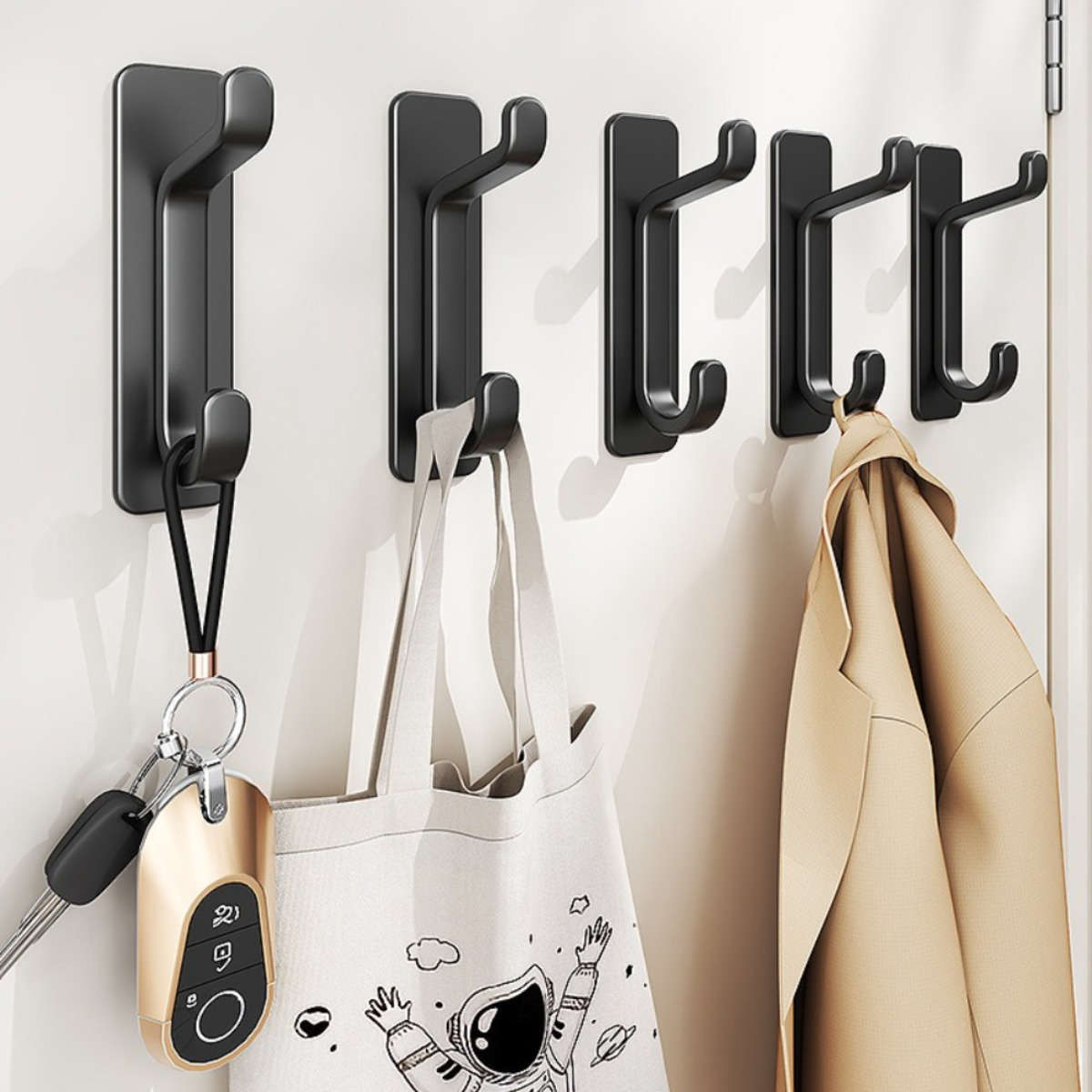 Bathroom Storage Rack Color 5Pcs Black