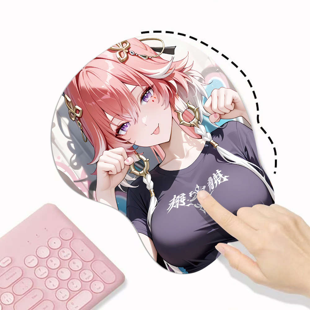 HeavyDuty Stable Anime Girl Wrist Support Mouse For Pc Gamers