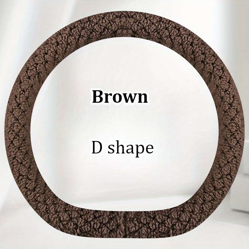 Car Steering Wheel Cover White Model D Shape