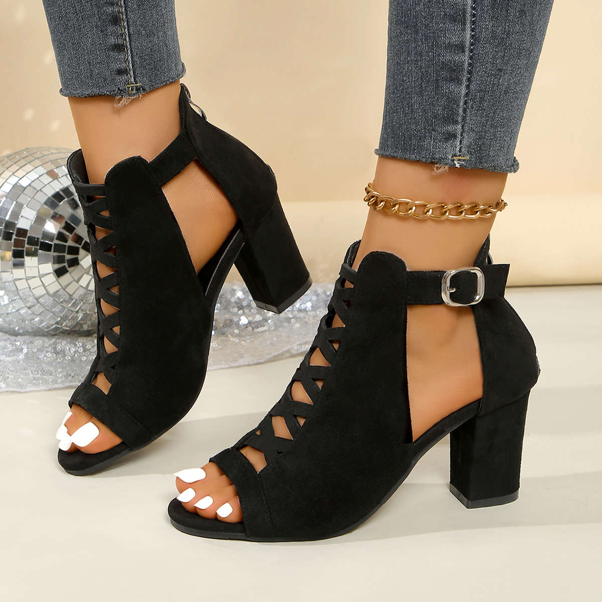 Women S High Heels Color Black Sizeuk 2