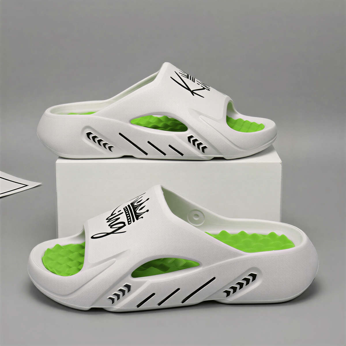 Sandals Color Hg White Green Size Uk 8.5 9