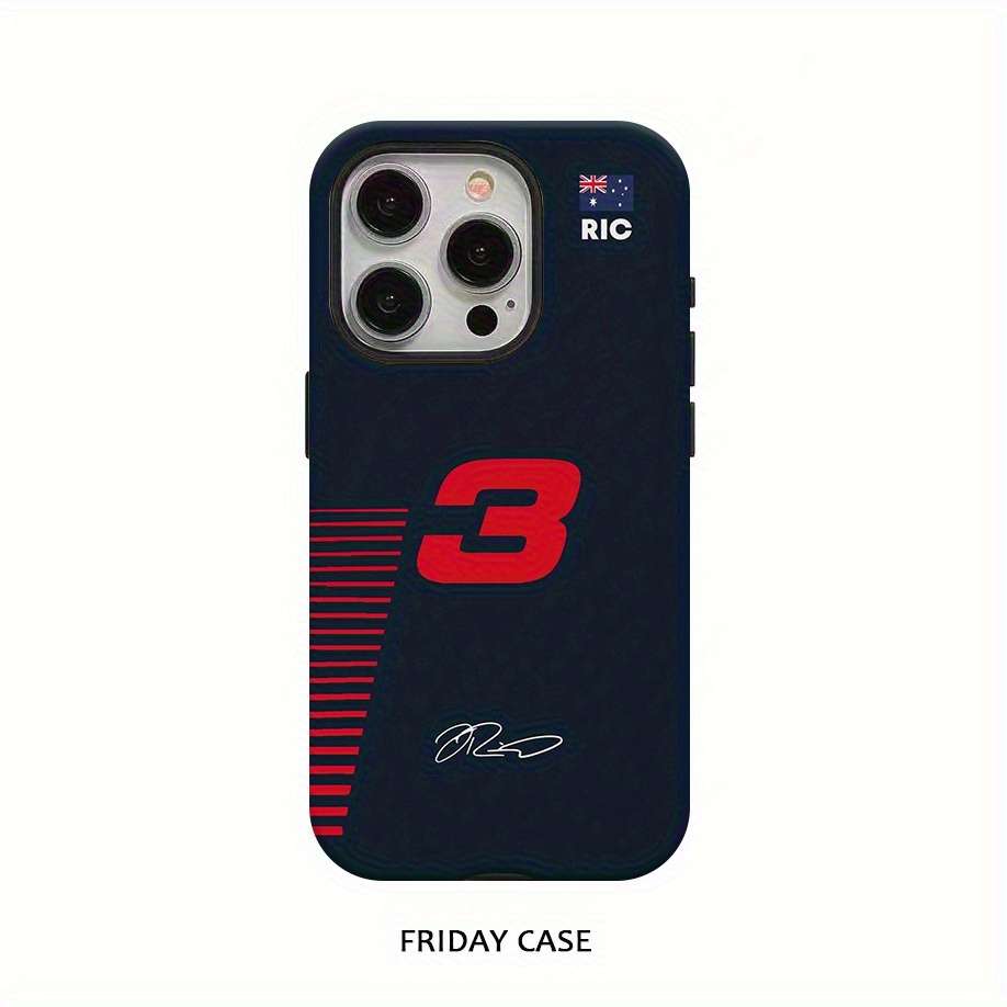 1Pc Mixed Color For iPhone 15 Pro Max Ultra Daniel Ricciardo F1 NO 3 Phone Case