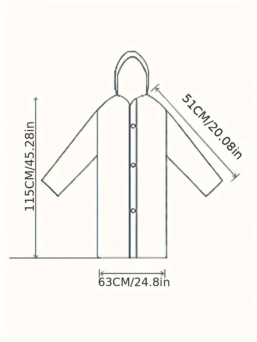 Raincoat Black Size Asian Onesize