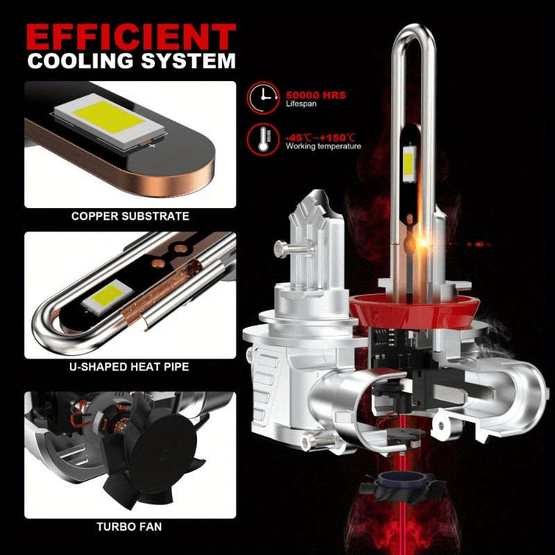 Car Lights Color 2Pcs 6000K H11