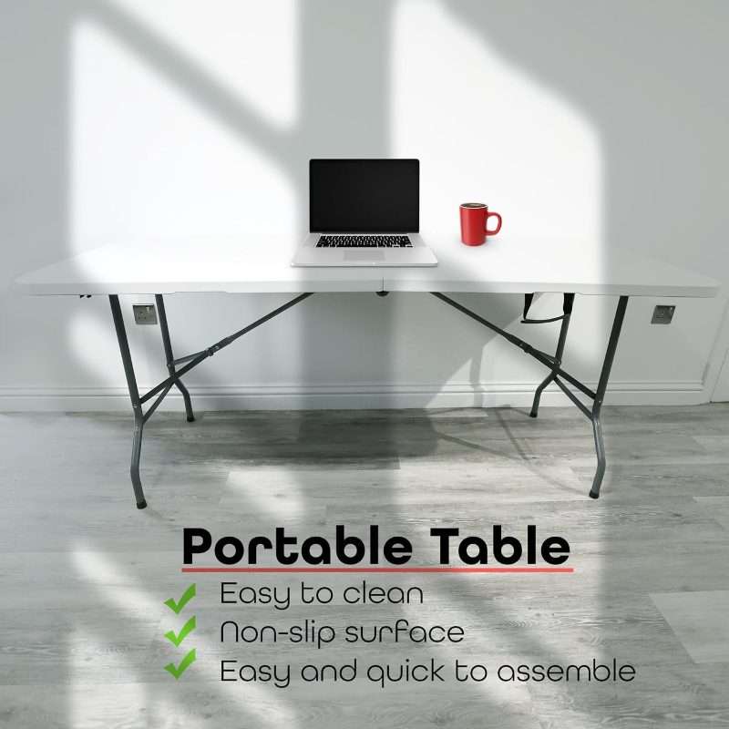 Folding Table 6ft Heavy Duty Indoor Outdoor Garden Catering Foldable Tables