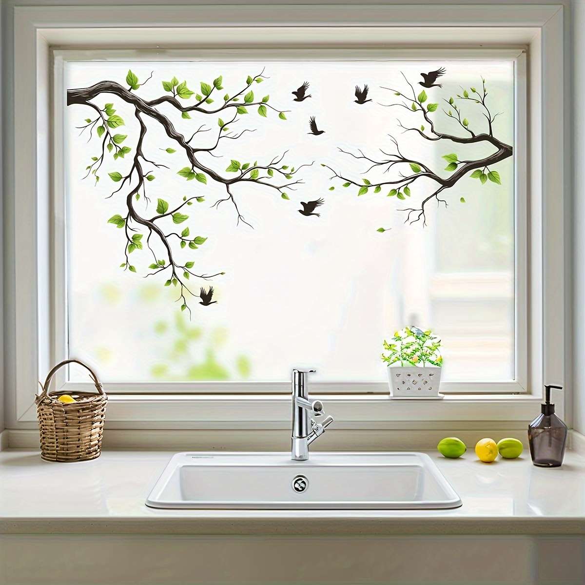 Window Stickers Items Bird On Branch Sticker