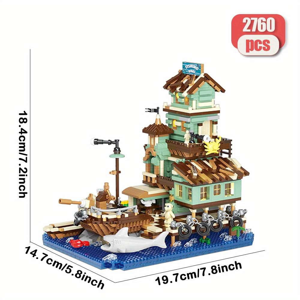 3D Building Model Puzzle Set Color Multicolored