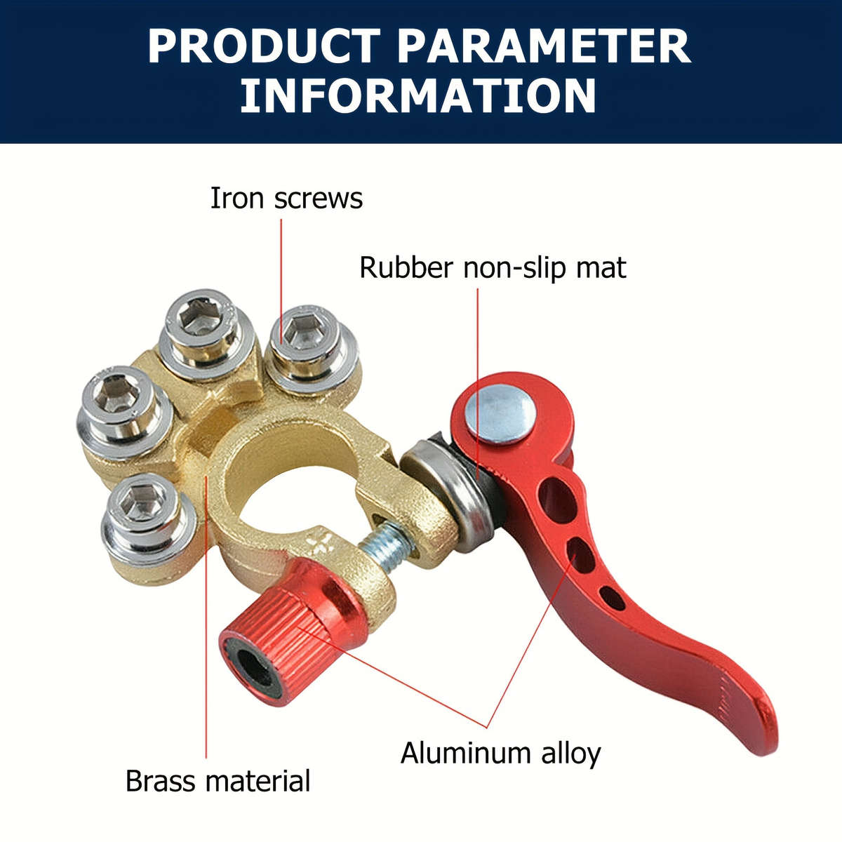 2 Battery Terminal Clip Connectors