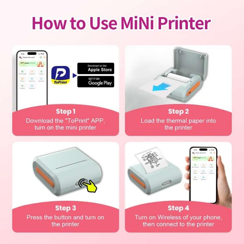 Printer Color Off White Machine Size 9.5X8.5Cm