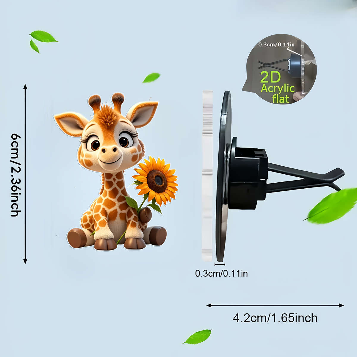 Car Interior Decor Style Sunflower Giraffe