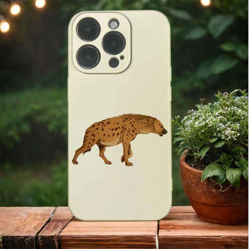 1Pc Black For iPhone 16 Pro Max African Wild Dog Phone Case
