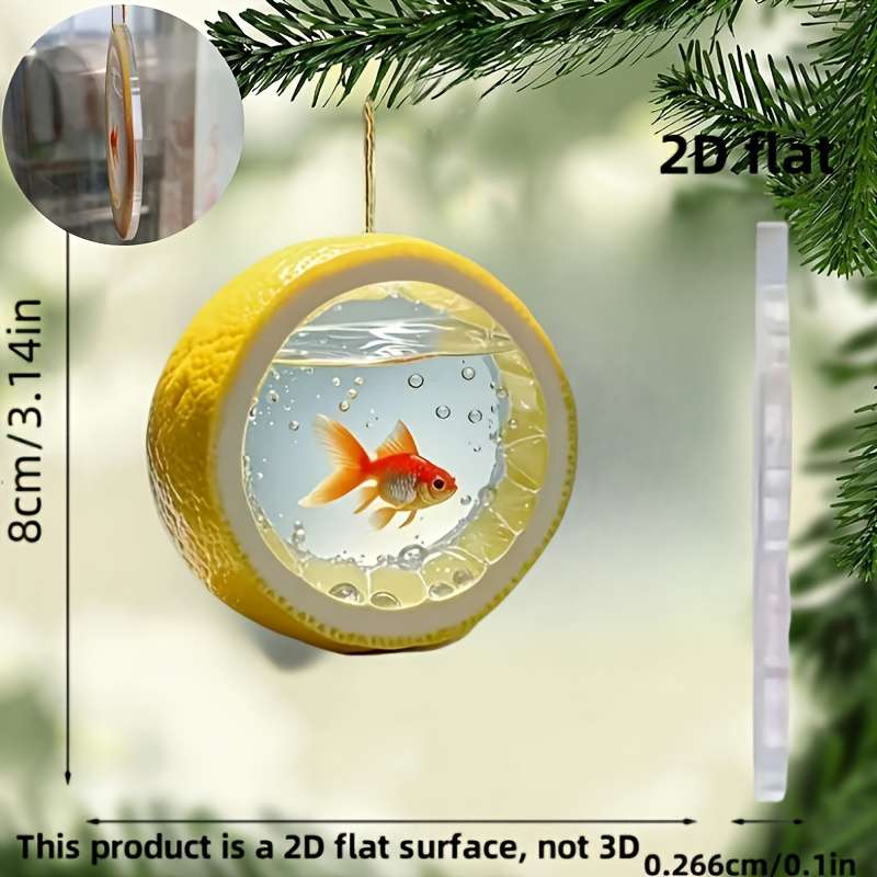Car Interior Decoration Products Style 2D Acrylic Creative Pendant