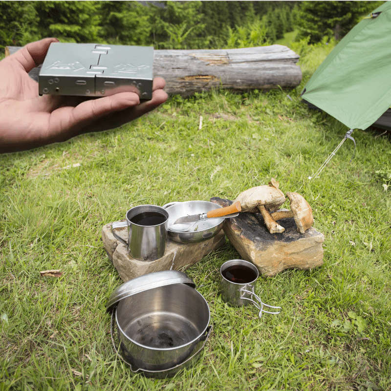 2pcs Premium 2 Set Pocket Sized Twig Burner Small Stove Ultra Light Folding