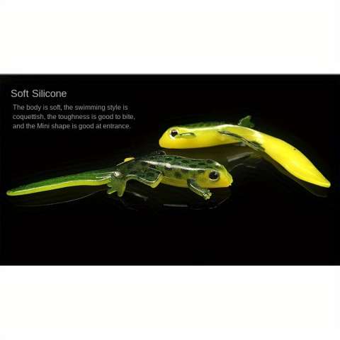 3pcs Bright Lizard-shaped Silicone Soft Baits Suitable for Freshwater and Saltwater Fishing