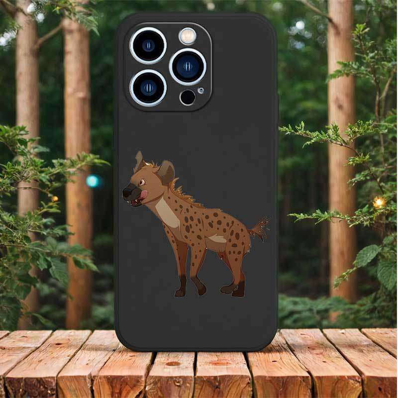 1Pc Black For iPhone 7 Plus 8 Plus African Wild Dog Phone Case