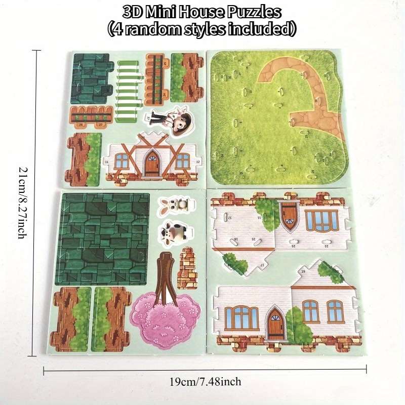 Building Toy Architectural Model Toy Set Model Random Quantity 4 Pcs