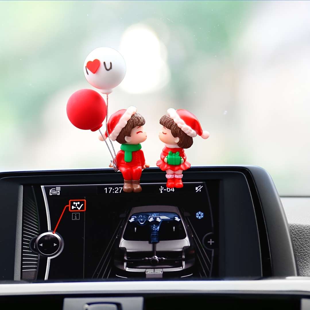 Car Interior Decor 2Pcsstyle Christmas Doll Balloon