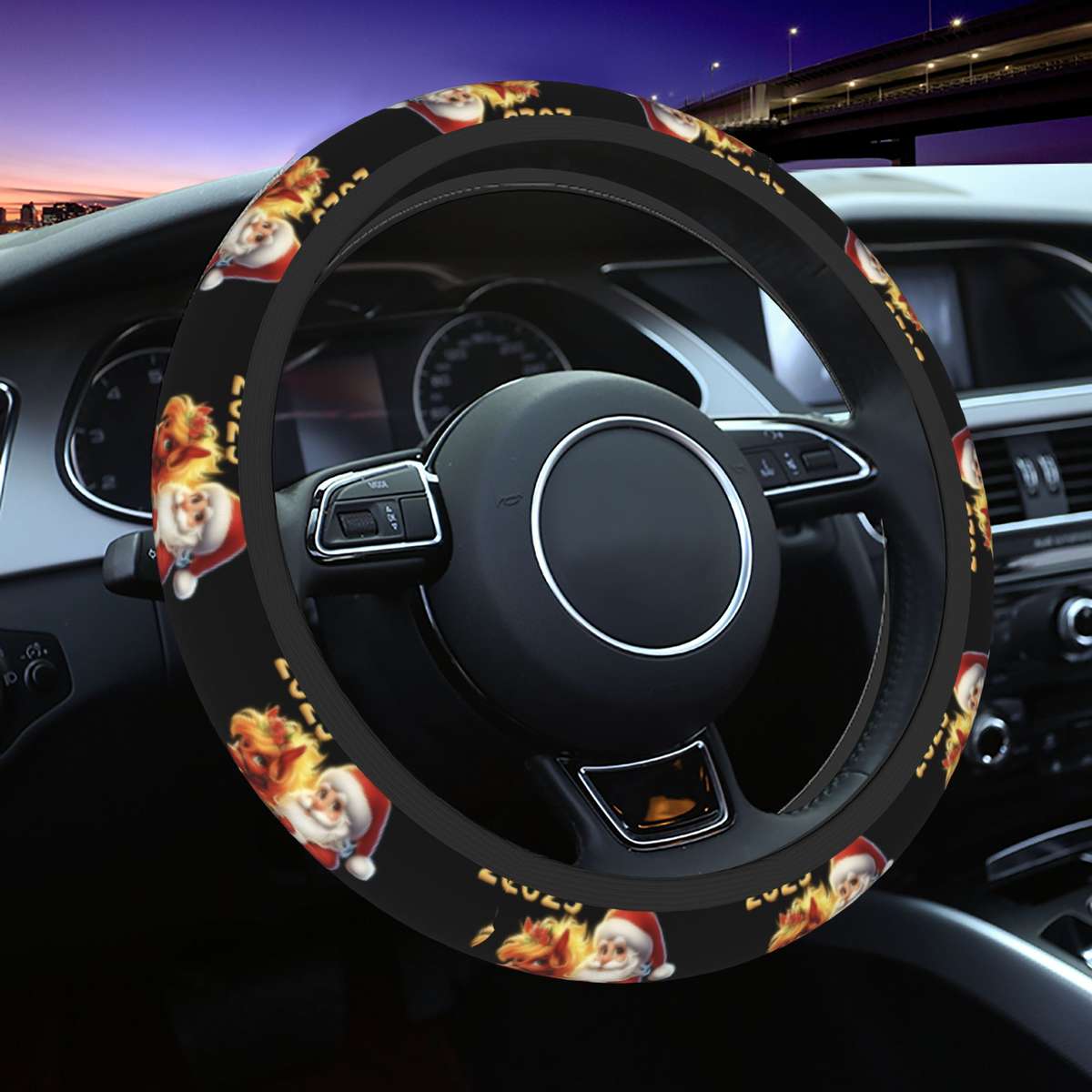 Car Steering Wheel Cover Mixed Color Quantity 3Pcs