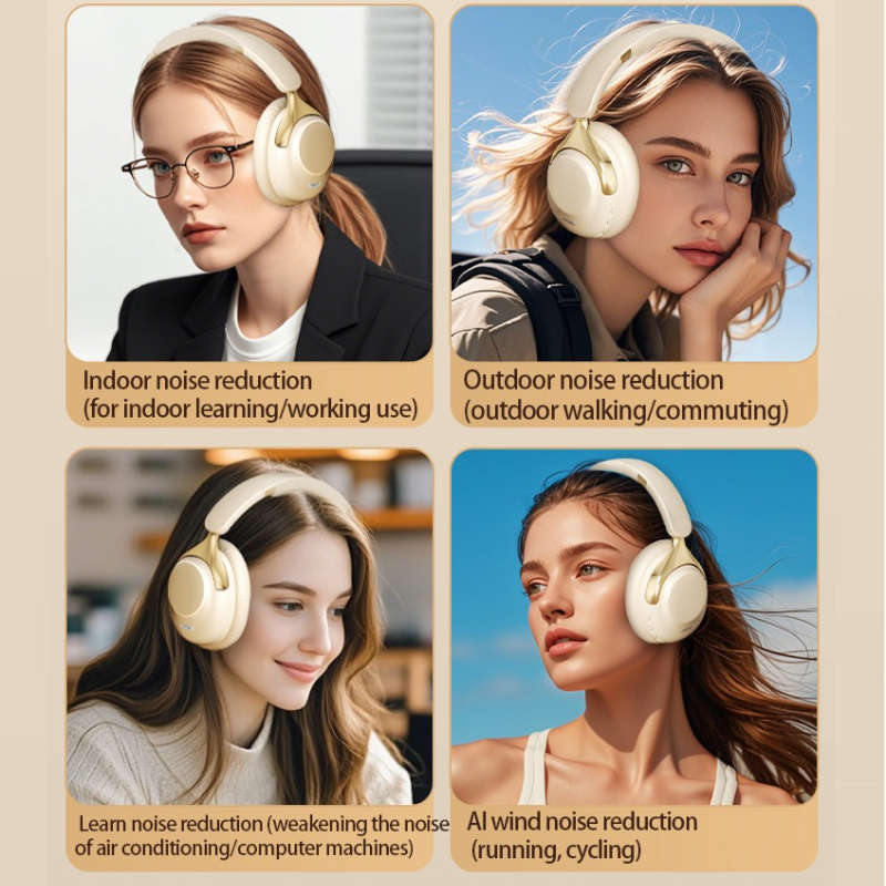 Headset Black With 2 Pcs Earmuffs