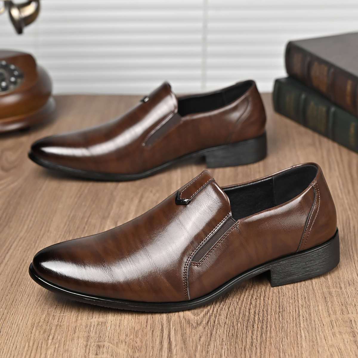 Mens Leather Shoes Color Black Sizeuk 9.5