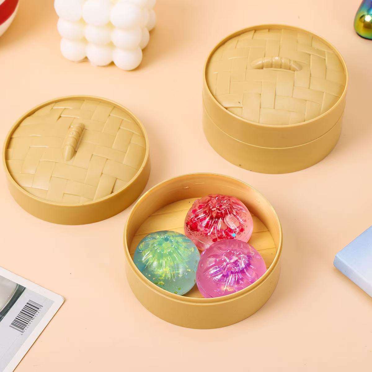 Squeezable Toys Color Random Colorsluminous Version Style 5Pcs Set3 Bun 1 Lid 1 Base
