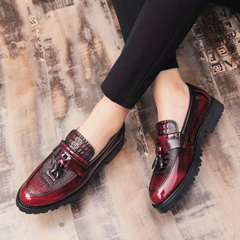 Mens Leather Shoes Color Red Sizeuk 7